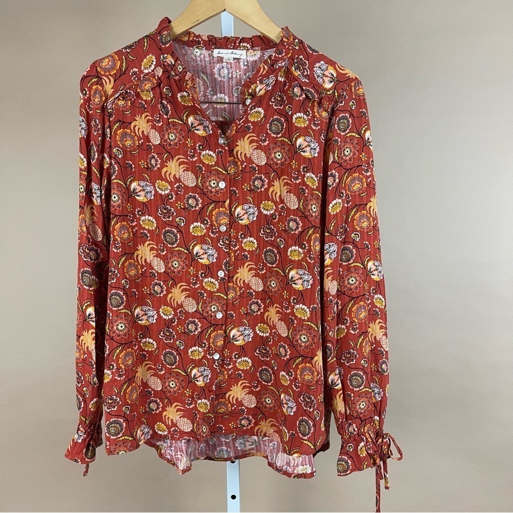 Jane and Delancey Size Small Boho Flowy Hippie Tunic Top 60's 70's Retro Flowy